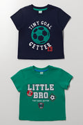 2 Pack Soccer Print T-Shirts