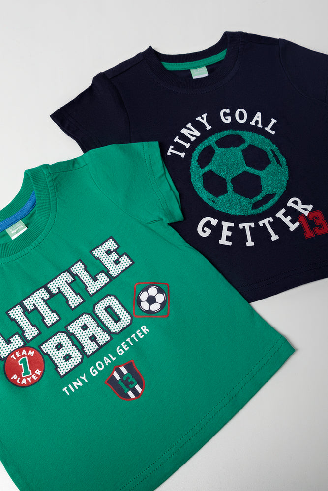 2 Pack Soccer Print T-Shirts (1)