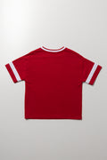 Red Sporty Oversized Number T-Shirt (2)