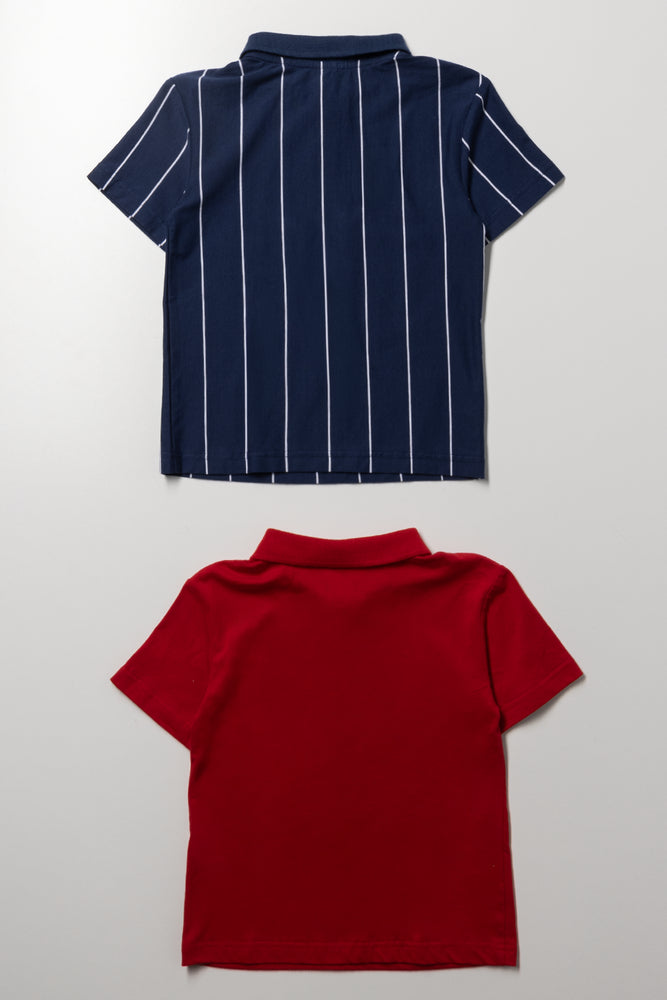 Red and Navy Striped Golfers (2)