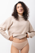 3 Pack Rib Brazilian Panties Natural
