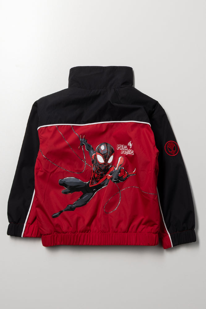 Miles Morales Windbreaker Red And Black (2)