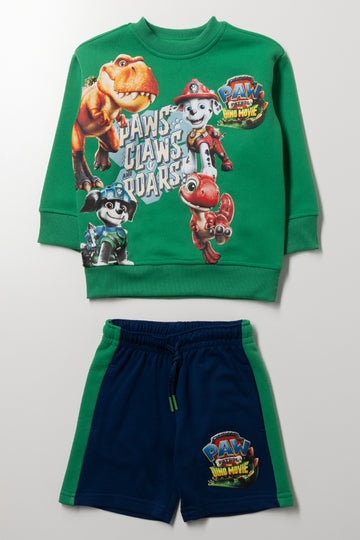 Green Navy Paw Patrol Fleece Set
