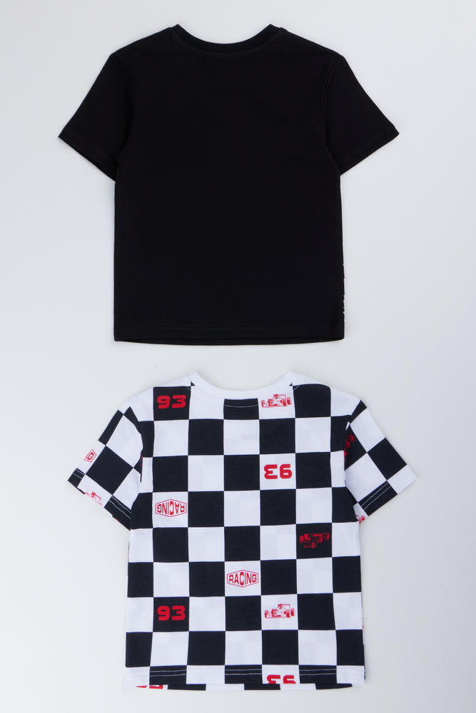 2 Pack Racing Print T-Shirts (2)
