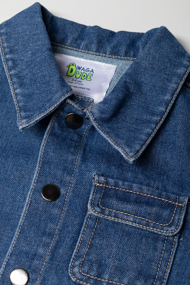 Relaxed Denim Jacket Blue (1)