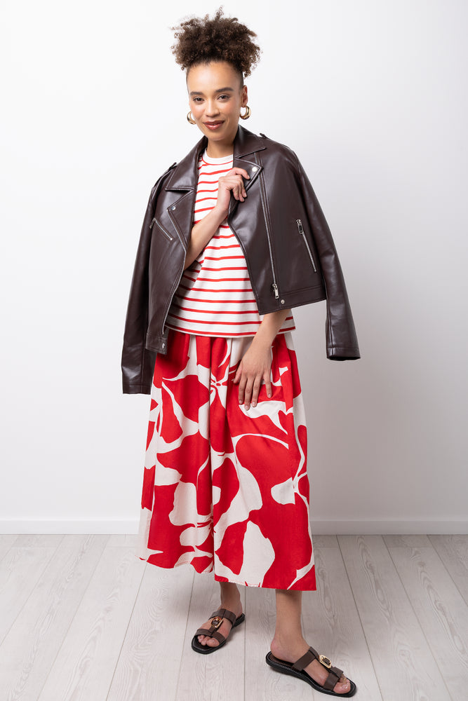 A Line Skirt Red