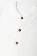 White Textured Short Sleeve Golfer (1)