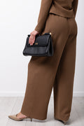 Brown Textured Pant Set (2)
