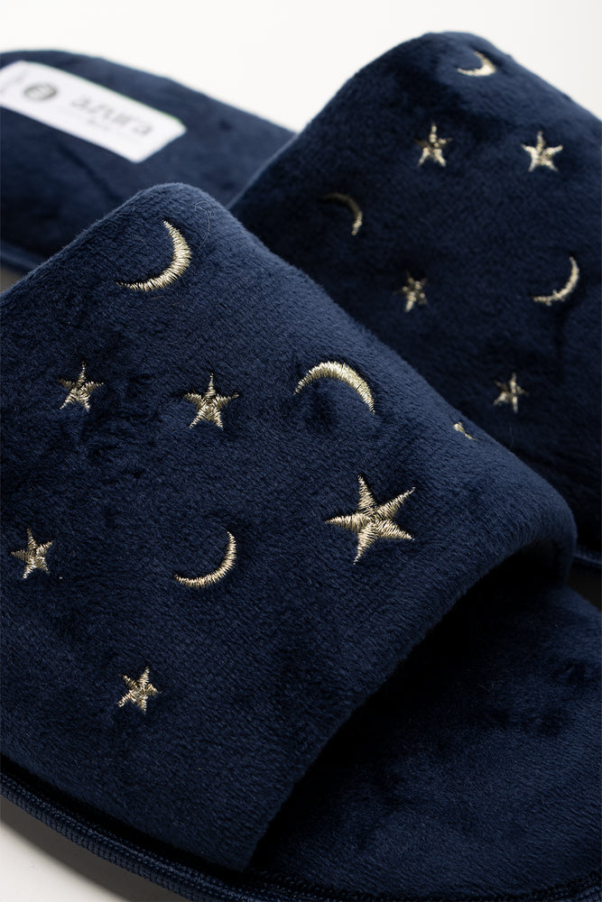 Moon Slippers Navy (2)