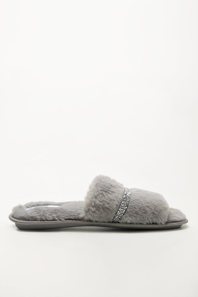 Sparkle Slippers Grey (1)