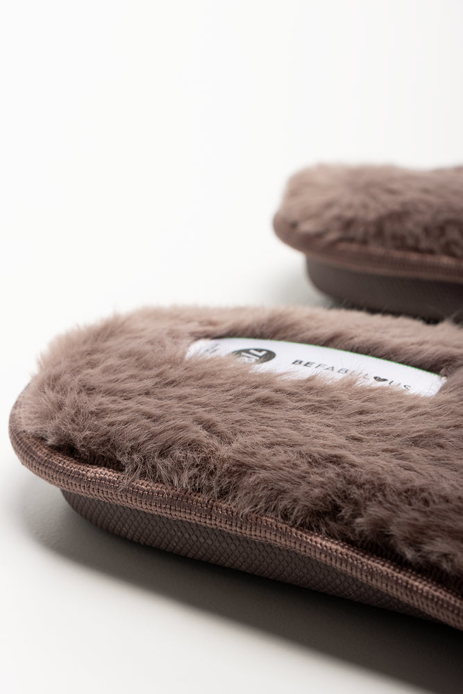 Satin Bow Slippers Mocha (3)