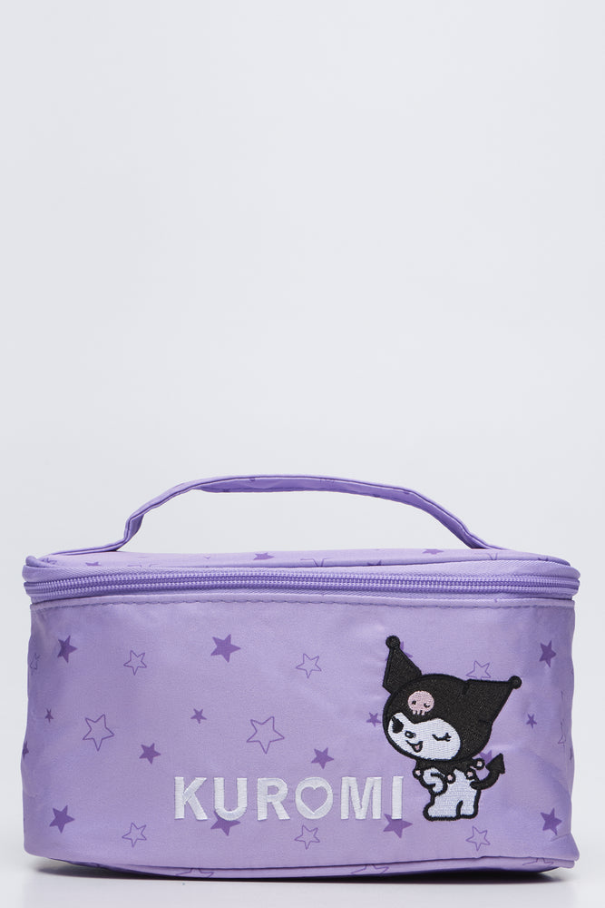 Purple Kuromi Print Toiletry Bag