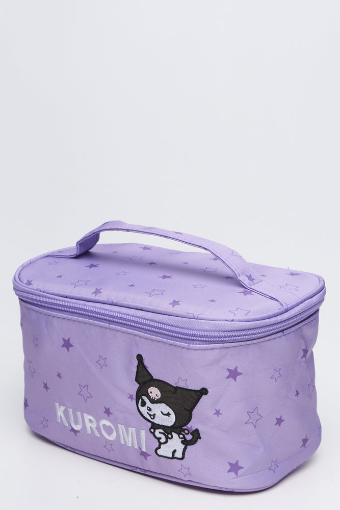 Purple Kuromi Print Toiletry Bag (2)