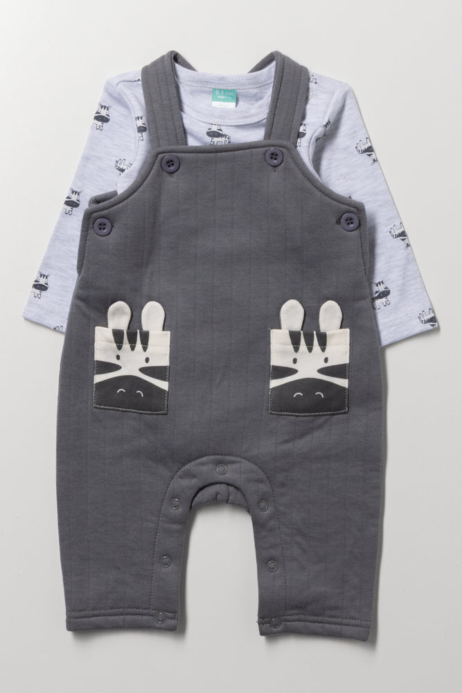 Zebra Print Airlayer Dungaree Set