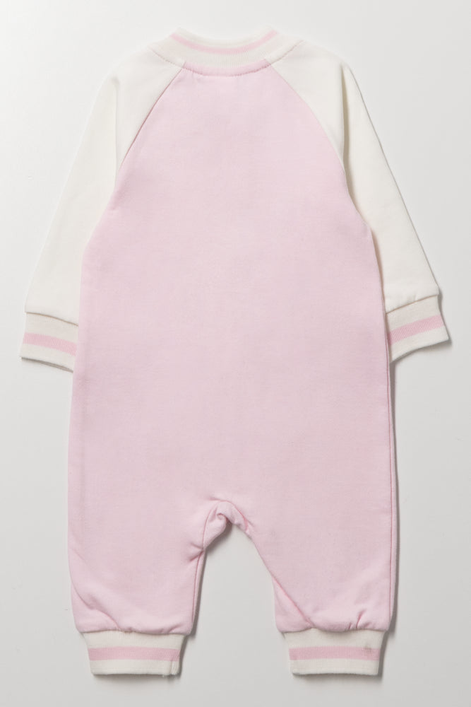 Baseball Sleepsuit Pink (2)