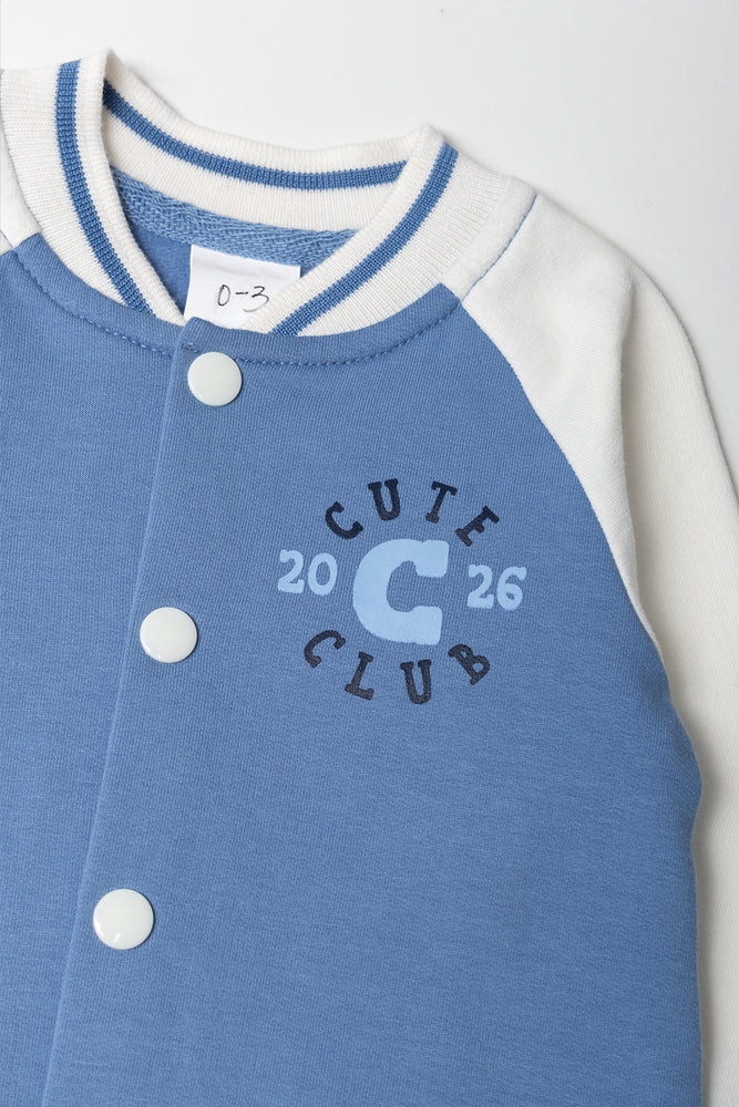 Baseball Sleepsuit Blue (1)