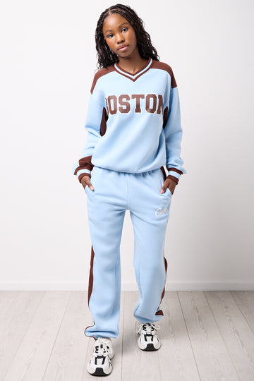 Boston Graphic Sweatshirt Jogger Set