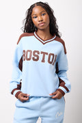 Boston Graphic V-Neck Sweatshirt