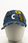 Distressed Denim Cube Logo Cap