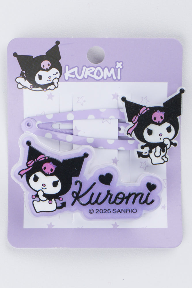 Lilac Kuromi Hair Clip Set