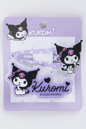 Lilac Kuromi Hair Clip Set