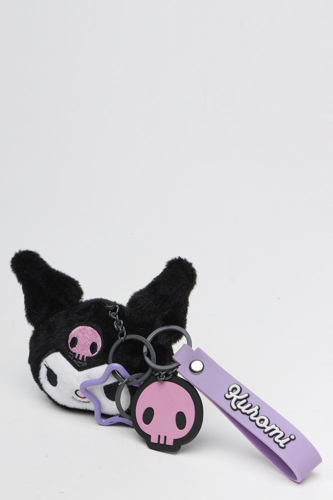 Kuromi Plush Character Keyring (1)