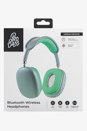 Green Wireless Bluetooth Headphones