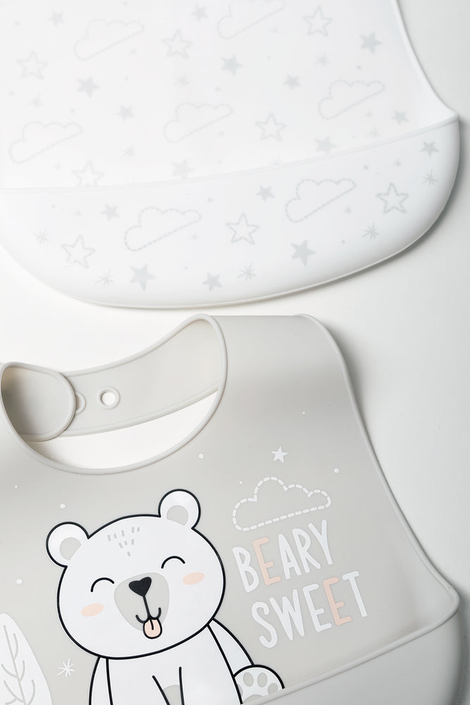 Silicone Bib Grey (1)