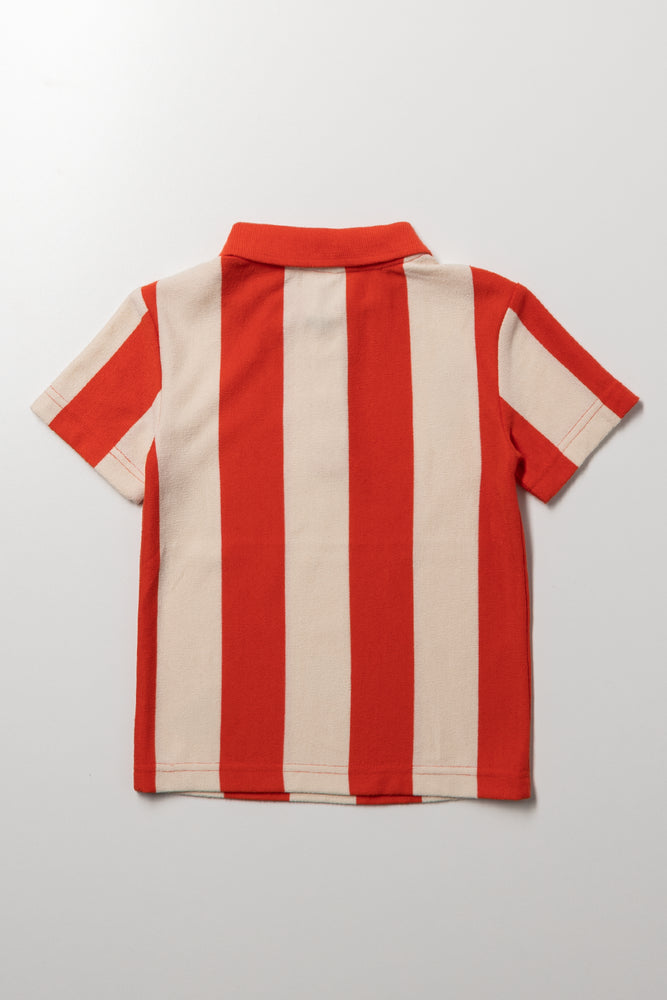 Red Striped Golfer Shirt (2)