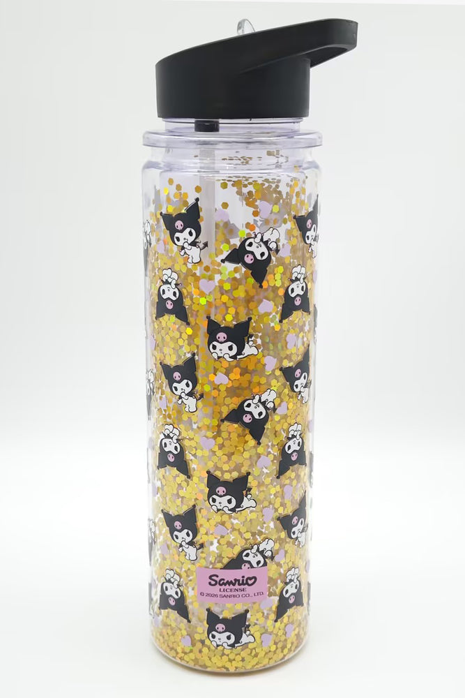 Kuromi Double Walled Glitter Bottle (1)