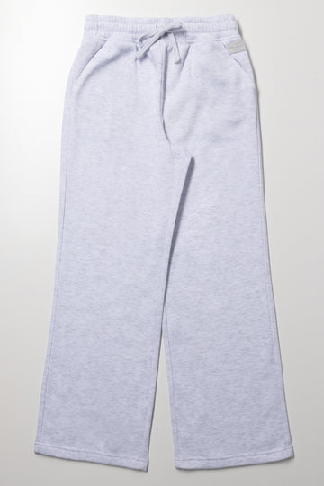 Wideleg Trackpants Grey Melange