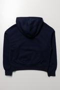 Bonjour Slogan Hoodie Navy (2)