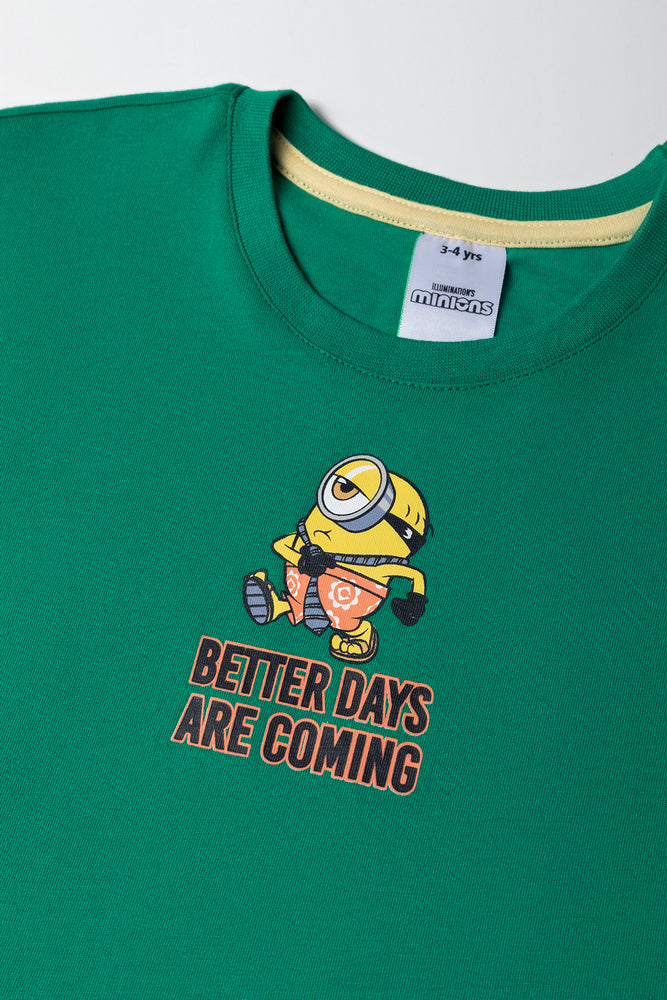 Minions Oversized Short Sleeve T-Shirt Green (1)