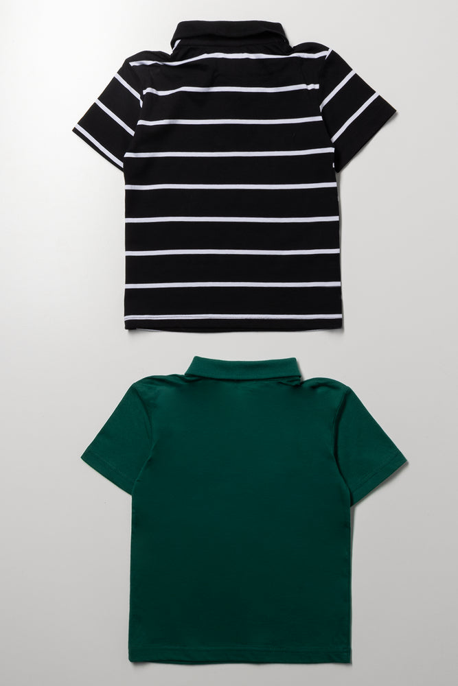 2 Pack Striped Green Golfers (2)