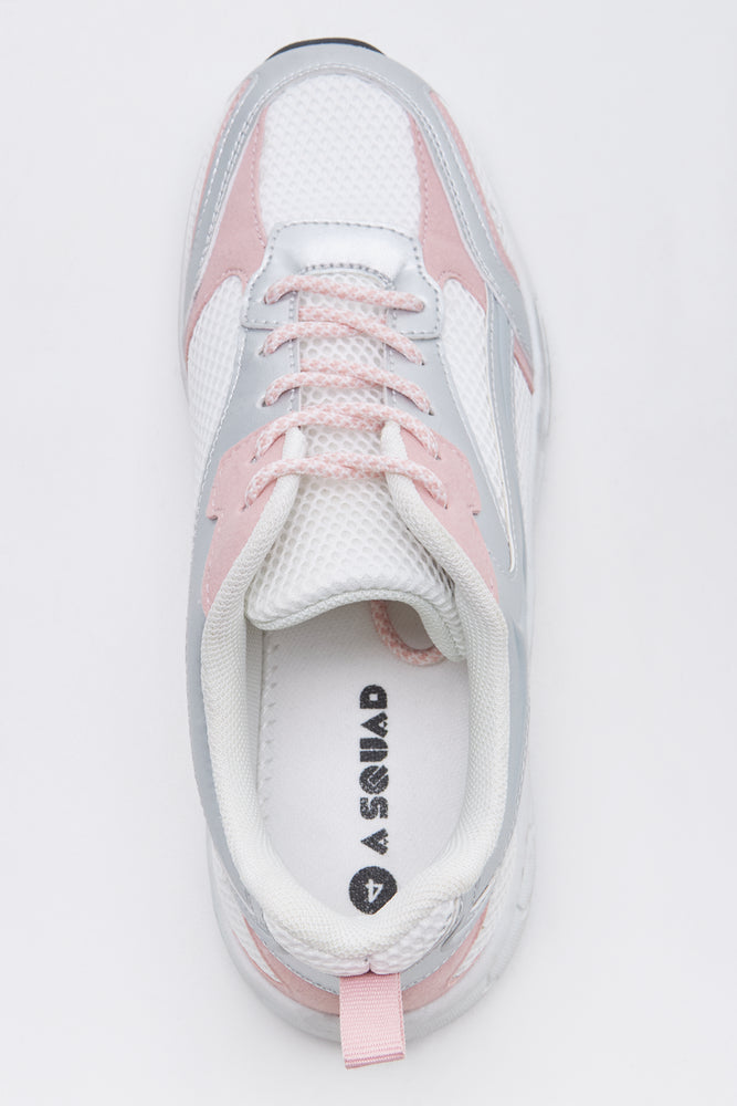 Silver Grey Sporty Mesh Trainers (4)