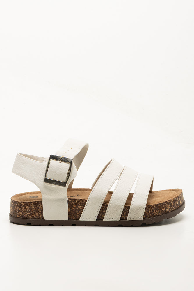 White Strappy Comfort Health Sandals (1)