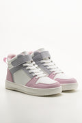 Lilac and White High Top Sneaker