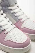 Lilac and White High Top Sneaker (2)
