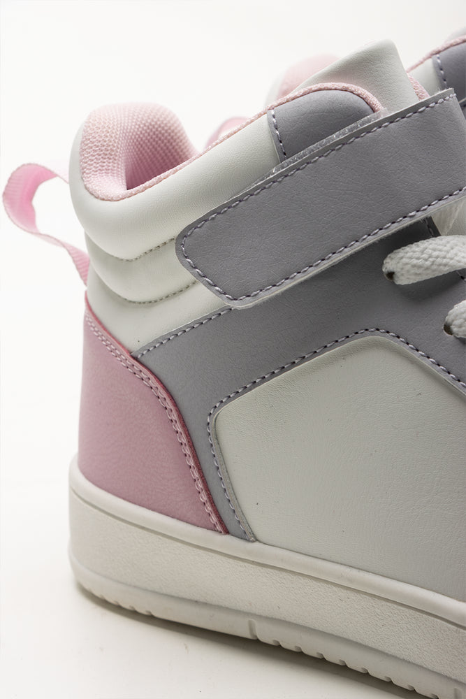 Lilac and White High Top Sneaker (3)