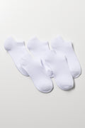 5 Pack White Lowcut Socks