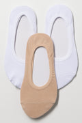 3 Pack Footliner Socks White & Nude