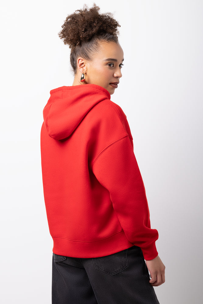 Red Bisous Paris Graphic Hoodie (2)