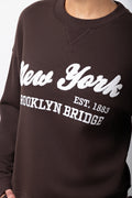 Chocolate New York Fleece Sweatshirt (3)