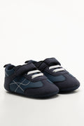 Navy Contrast Stitch Crib Sneakers