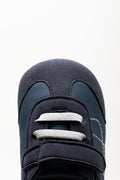 Navy Contrast Stitch Crib Sneakers (4)