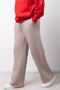 Fleece Wide Leg Pants Mocha (1)