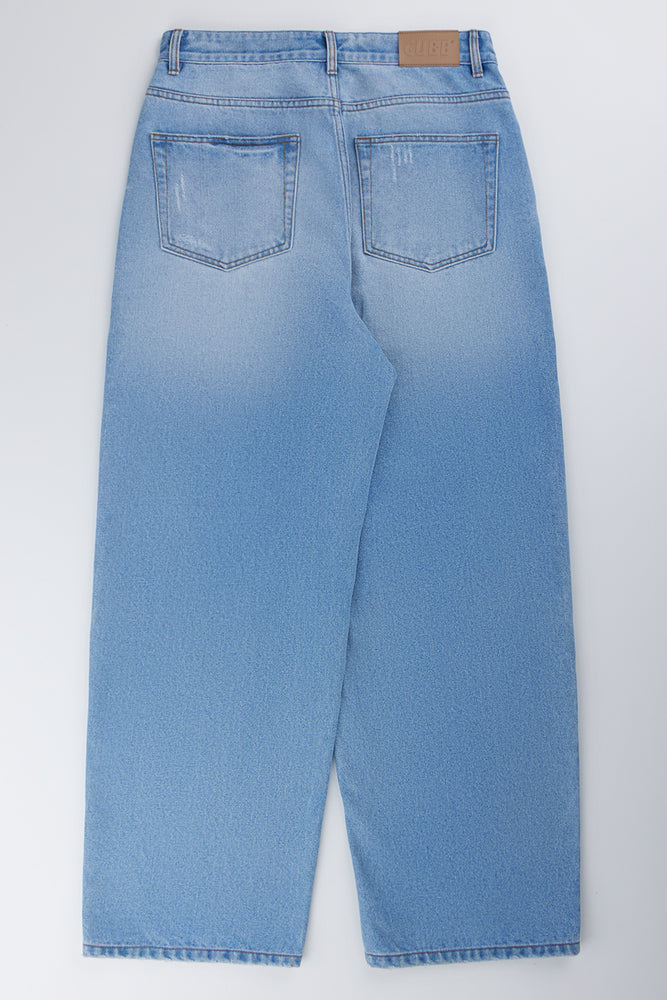 Light Blue Distressed Baggy Jeans (4)