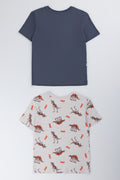2 Pack Dinosaur Short Sleeve T-Shirts (2)