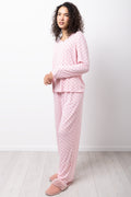 Pink Spotted Pointelle Pyjama Set (1)