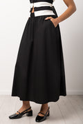 A-Line Poplin Skirt Black (1)